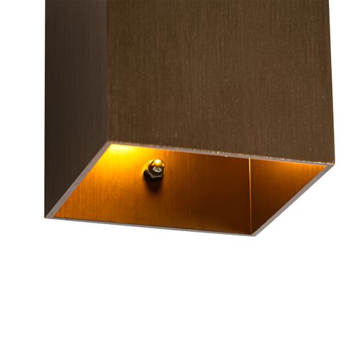 Applique Moderne Carrée En Bronze Foncé - Sola