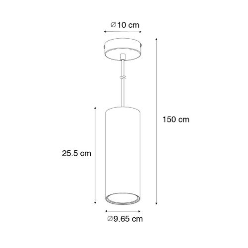 Lampe à Suspension Design Bronze Foncé - Tubo