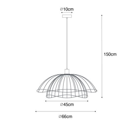 Lampe à Suspension Design Bronze 45 Cm - Pua