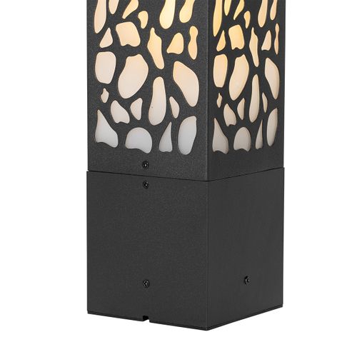 Borne D'extérieur Moderne Noire 40 Cm Ip44 - Nicole