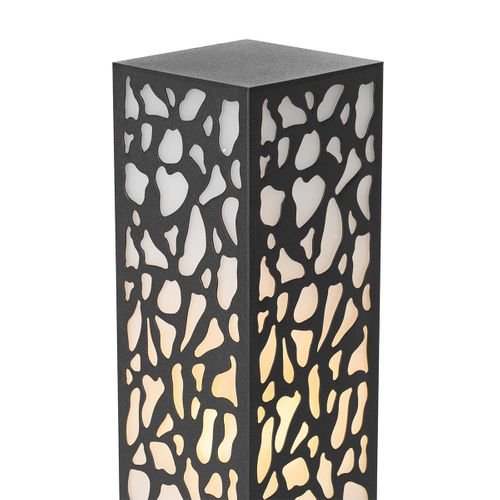 Borne D'extérieur Moderne Noire 40 Cm Ip44 - Nicole