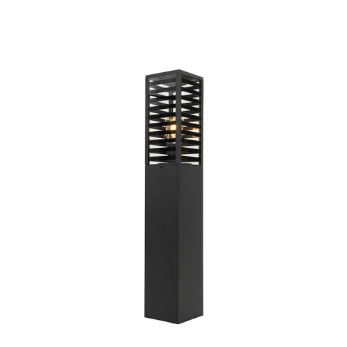 Lampe D'extérieur Moderne Sur Pied Noire Avec Fumée 80 Cm Ip44 - Reims