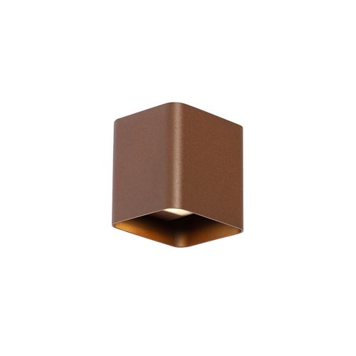 Applique Moderne Marron Rouille Avec LED Ip54 Carrée - Evi