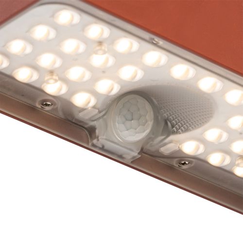 Applique Murale D'extérieur Rouge Avec Lumière à Intensité Variable Et Capteur Solaire - Kayo