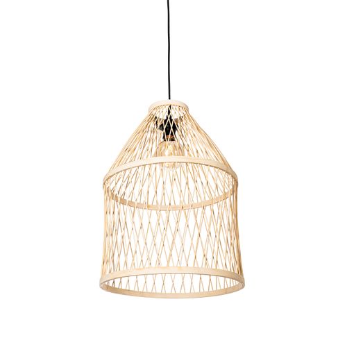 Lampe Suspendue D'extérieur Rurale En Rotin 3 Lumières - Calamus