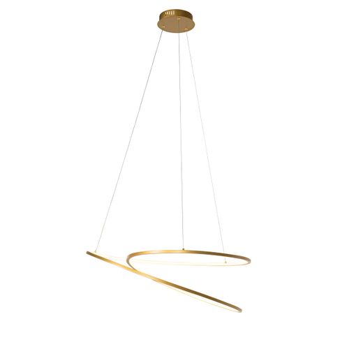 Lampe à Suspension Design Dorée 72 Cm Avec LED Dimmable En 3 Étapes - Rowan