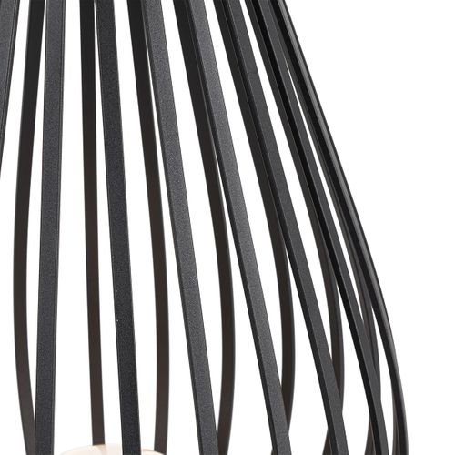 Lampadaire Design Noir Avec Opale 70 Cm Ip44 - Angela