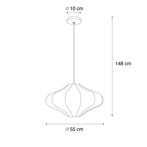 Suspension Japandi Blanche 50 Cm - Plu