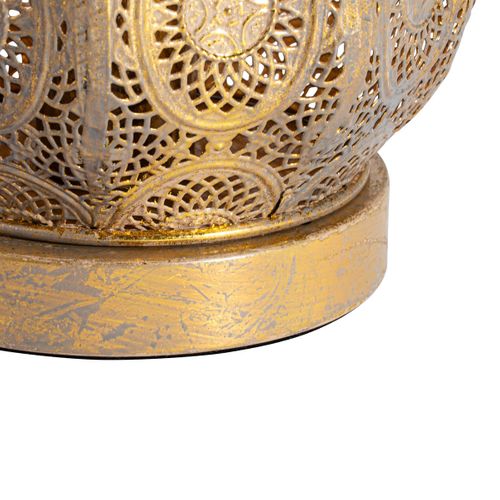 Lampe De Table Orientale Dorée 19 Cm - Mowgli
