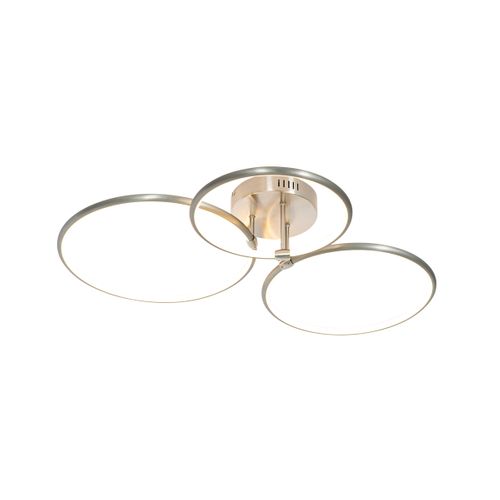 Plafonnier Design Acier Avec LED Intégrée, Variateur 3 Niveaux, 3 Lumières - Joaniqa