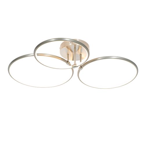 Plafonnier Design Acier Avec LED Intégrée, Variateur 3 Niveaux, 3 Lumières - Joaniqa