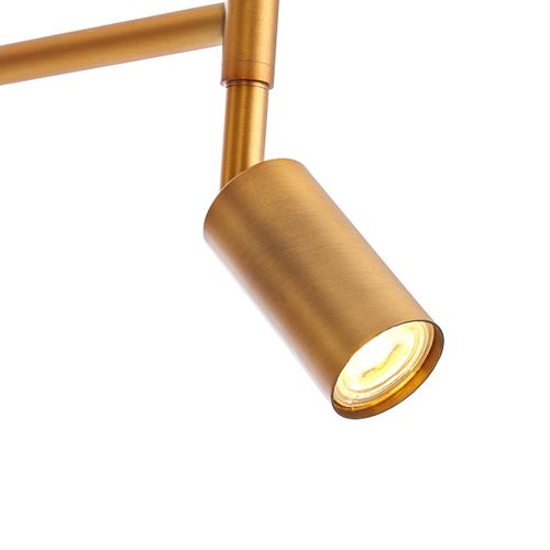 Lampadaire Bronze Avec Abat-jour Blanc Et Liseuse Réglable - Ladas