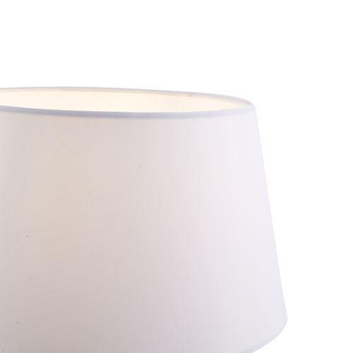 Lampadaire Bronze Avec Abat-jour Blanc Et Liseuse Réglable - Ladas