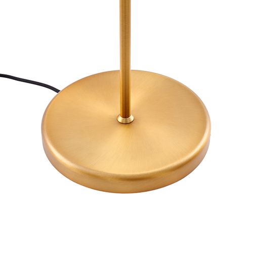 Lampadaire Bronze Avec Abat-jour Blanc Et Liseuse Réglable - Ladas