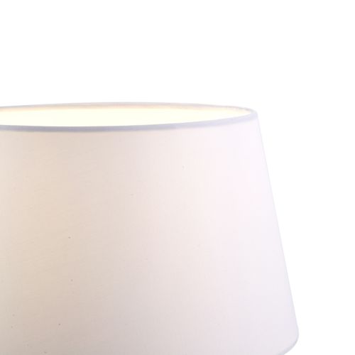 Lampadaire En Acier Avec Abat-jour Blanc Et Liseuse Orientable - Ladas
