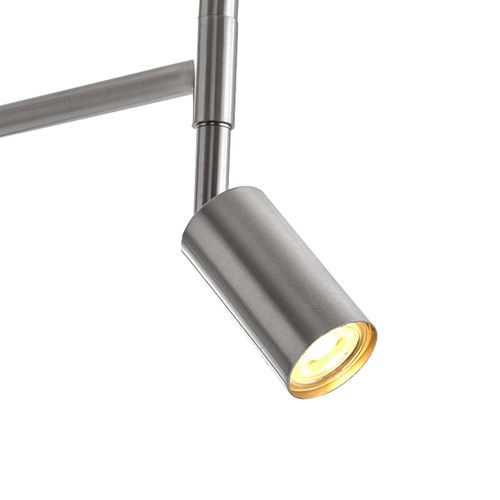 Lampadaire En Acier Avec Abat-jour Blanc Et Liseuse Orientable - Ladas