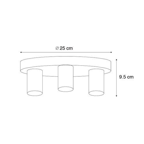 Plafonnier Moderne Rond En Bronze - Facil