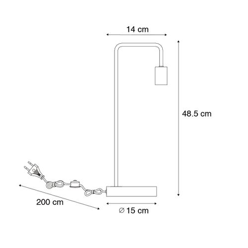 Lampe De Table Moderne Bronze - Facil