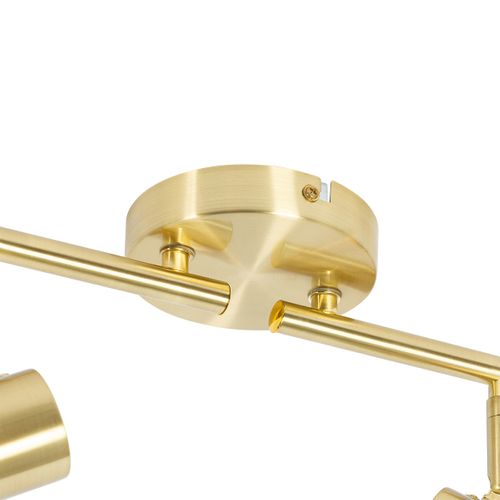 Spot De Plafond Doré Avec Verre 4 Lumières Orientables - Laura