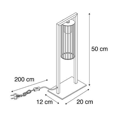 Lampe De Table Intelligente Moderne Noire Avec Wifi St64 - Balenco Wazo