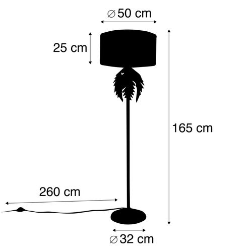 Lampadaire Intelligent Or Avec Abat-jour Vert Avec Wifi A60 - Botanica