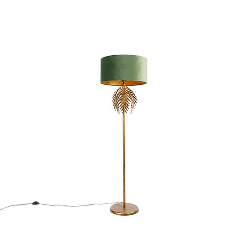 Lampadaire Intelligent Or Avec Abat-jour Vert Avec Wifi A60 - Botanica