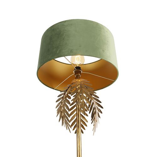 Lampadaire Intelligent Or Avec Abat-jour Vert Avec Wifi A60 - Botanica