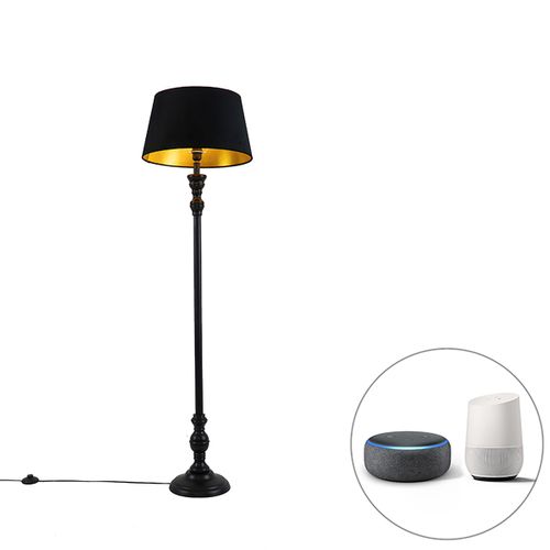 Lampadaire Intelligent Avec Abat-jour De 45 Cm Noir Avec Wifi A60 - Classico