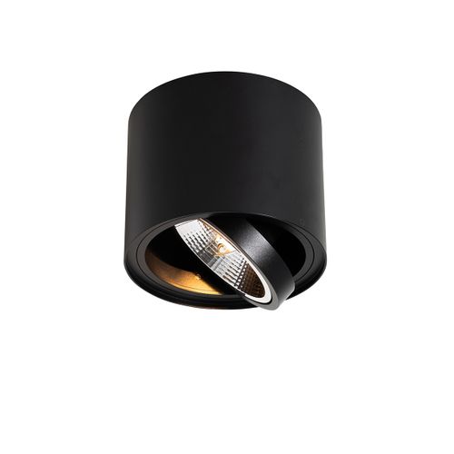 Spot De Plafond Moderne Noir Rotatif Et Inclinable Ar111 - Rondoo Up