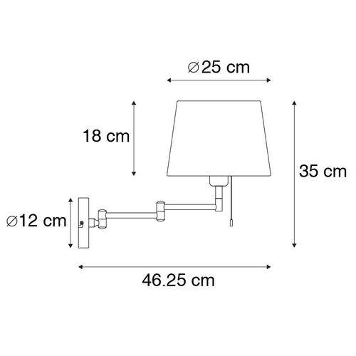 Applique Intelligente Bronze Avec Abat-jour Blanc Avec Wifi A60 - Ladas Deluxe