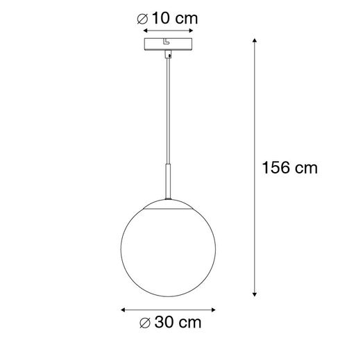 Lampe à Suspension Intelligente Noire Avec Verre Fumé 30 Cm Avec Wifi St64 - Pallon