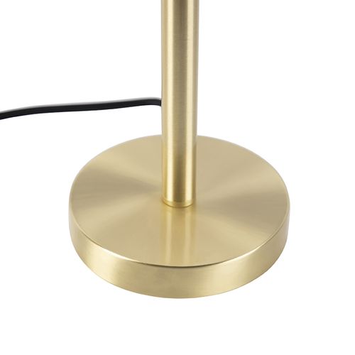 Lampe De Table Classique En Laiton Avec Abat-jour Granny Crème 30 Cm - Simplo