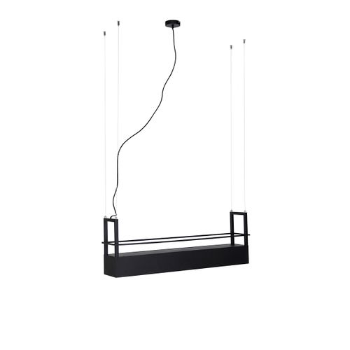 Suspension Intelligente Noire Avec Support Incl. 4 Gu10 Wifi - Cage Rack