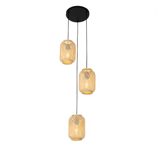 Suspension Orientale Bambou 3 Lumières - Yvonne