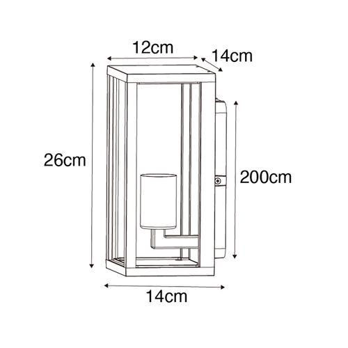 Applique Intelligente Marron Rouille 26 Cm Ip44 Avec Wifi St64 - Charlois