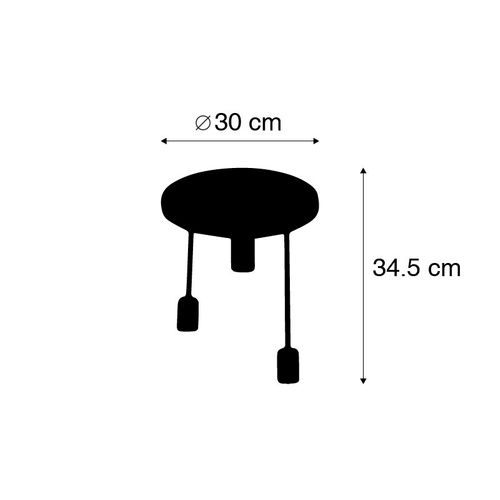 Plafonnier Intelligent Noir Avec 3 Wifi G95 - Facil