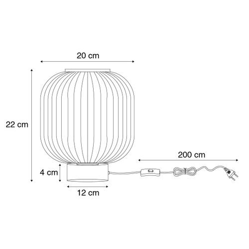 Lampe De Table Intelligente Noire Avec Verre Fumé, Wi-fi A60 Inclus - Karel