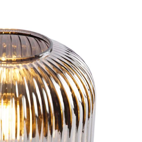 Lampe De Table Intelligente Noire Avec Verre Fumé, Wi-fi A60 Inclus - Karel