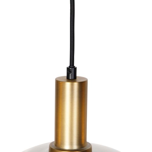 Lampe à Suspension Noire Avec Verre Doré Et Fumé Avec 4 Pucc - Zuzanna