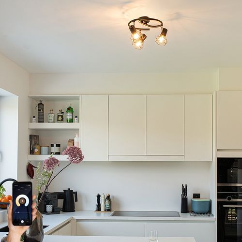 Spotlight Intelligent Noir Rotatif Et Inclinable Avec 3 Wifi P45 - Mosh