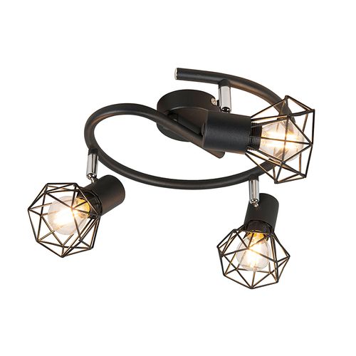 Spotlight Intelligent Noir Rotatif Et Inclinable Avec 3 Wifi P45 - Mosh