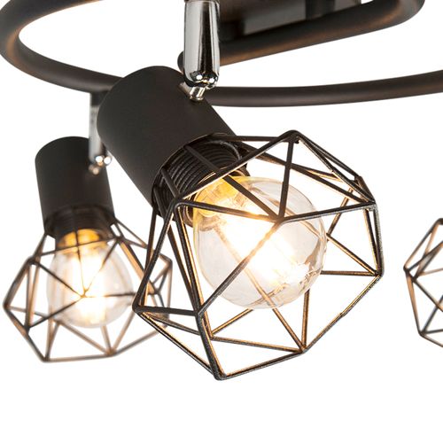 Spotlight Intelligent Noir Rotatif Et Inclinable Avec 3 Wifi P45 - Mosh