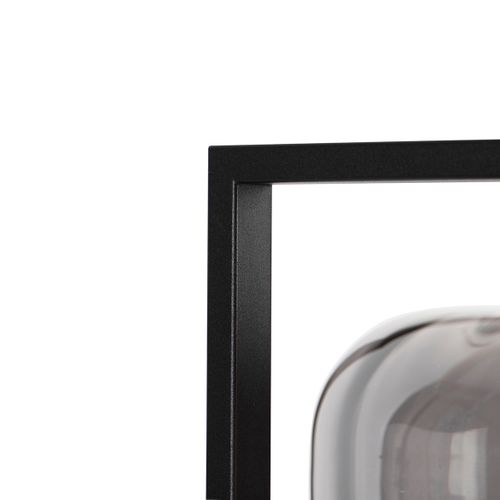 Lampadaire Intelligent Noir Avec Verre Fumé Incl. Wifi St64 - Qara Down