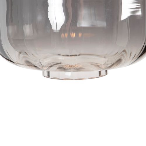 Lampadaire Intelligent Noir Avec Verre Fumé Incl. Wifi St64 - Qara Down