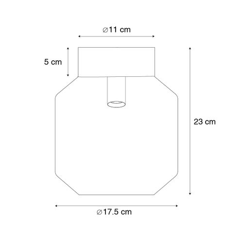 Plafonnier Intelligent En Laiton Avec Verre Fumé Avec Wifi A60 - Stiklo