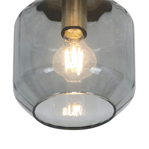 Plafonnier Intelligent En Laiton Avec Verre Fumé Avec Wifi A60 - Stiklo