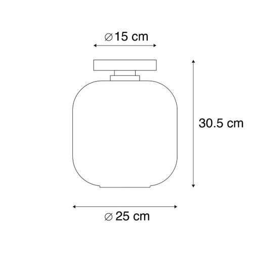 Plafonnier Intelligent Noir Avec Verre Doré Et Fumé Avec Wifi A60 - Zuzanna