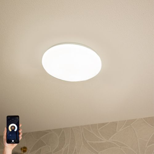 Plafonnier Intelligent Blanc 38 Cm Effet Étoile Avec LED Avec Télécommande - Extrema