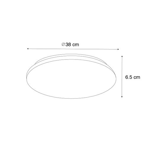 Plafonnier Intelligent Blanc 38 Cm Effet Étoile Avec LED Avec Télécommande - Extrema
