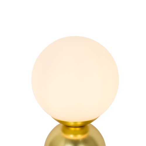Lampe De Table Hôtel Chic Dorée Avec Verre Opale - Pallon Trend